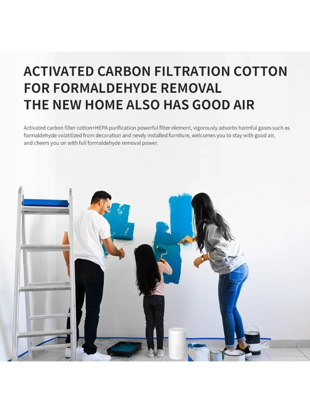 Air Purifier Small Spaces 320ft² HEPA Aromatherapy Pet Dander Odors Smoke White